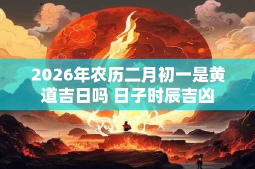 2026年农历二月初一是黄道吉日吗 日子时辰吉凶