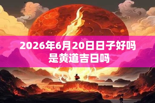 2026年6月20日日子好吗 是黄道吉日吗