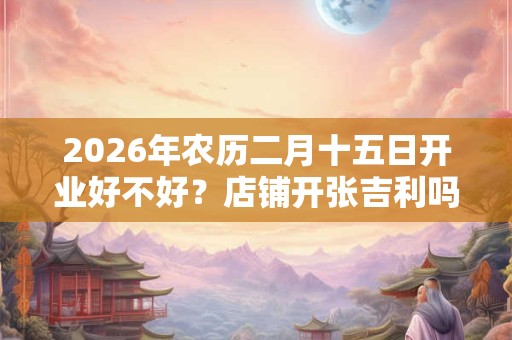 2026年农历二月十五日开业好不好？店铺开张吉利吗？