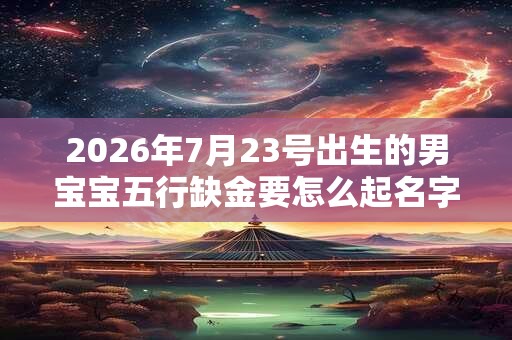 2026年7月23号出生的男宝宝五行缺金要怎么起名字
