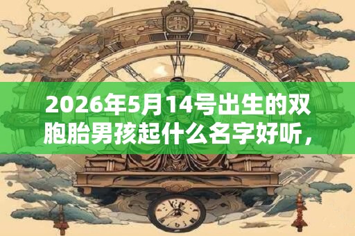 2026年5月14号出生的双胞胎男孩起什么名字好听，五行属什么
