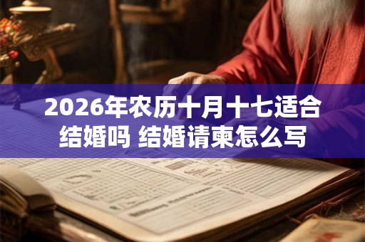 2026年农历十月十七适合结婚吗 结婚请柬怎么写