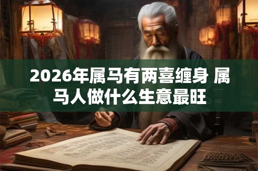 2026年属马有两喜缠身 属马人做什么生意最旺
