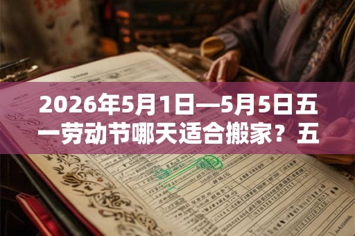 2026年5月1日—5月5日五一劳动节哪天适合搬家？五一节搬家好吗？