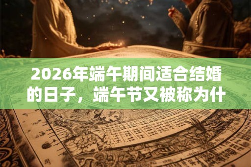 2026年端午期间适合结婚的日子，端午节又被称为什么节？