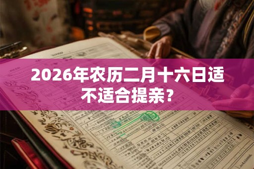 2026年农历二月十六日适不适合提亲？