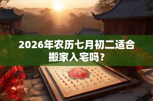 2026年农历七月初二适合搬家入宅吗？
