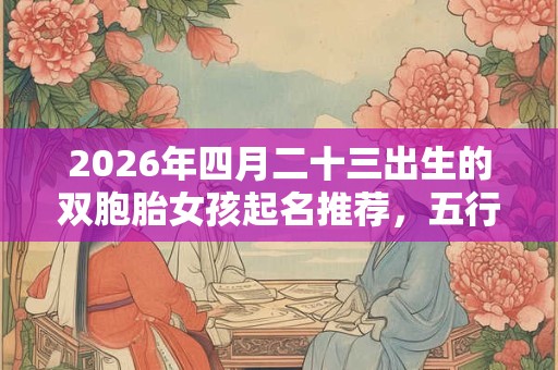 2026年四月二十三出生的双胞胎女孩起名推荐，五行属什么