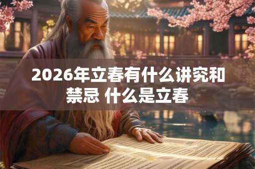 2026年立春有什么讲究和禁忌 什么是立春