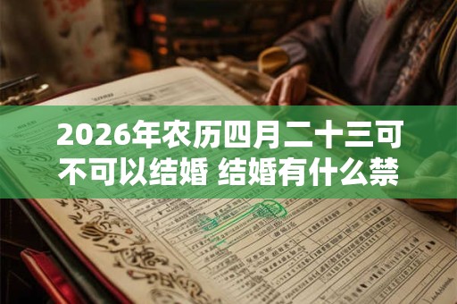 2026年农历四月二十三可不可以结婚 结婚有什么禁忌