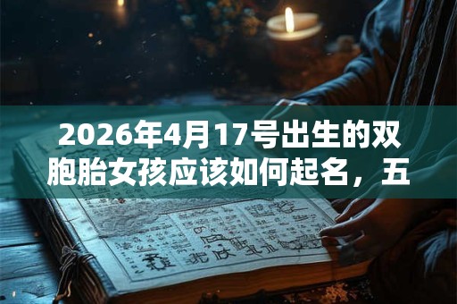 2026年4月17号出生的双胞胎女孩应该如何起名，五行属什么？