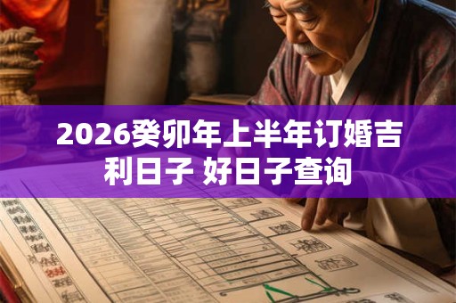 2026癸卯年上半年订婚吉利日子 好日子查询