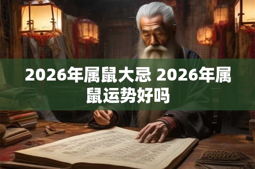 2026年属鼠大忌 2026年属鼠运势好吗