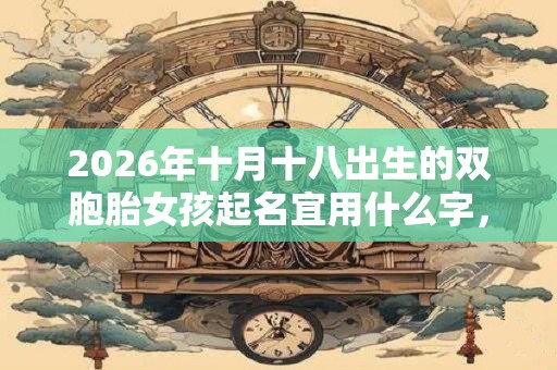 2026年十月十八出生的双胞胎女孩起名宜用什么字，五行属什么