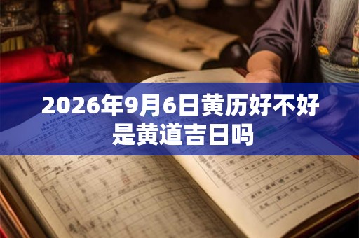 2026年9月6日黄历好不好 是黄道吉日吗
