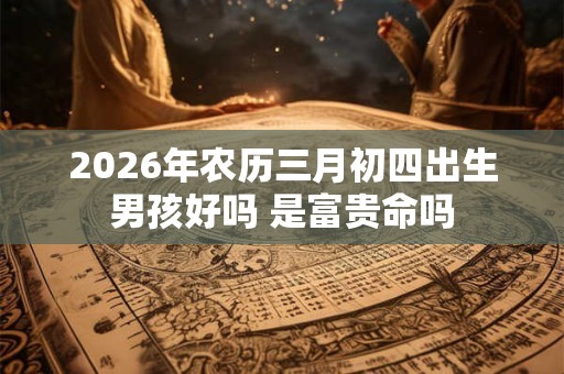 2026年农历三月初四出生男孩好吗 是富贵命吗