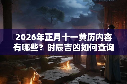 2026年正月十一黄历内容有哪些？时辰吉凶如何查询？