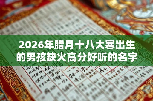 2026年腊月十八大寒出生的男孩缺火高分好听的名字精选