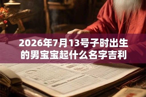 2026年7月13号子时出生的男宝宝起什么名字吉利