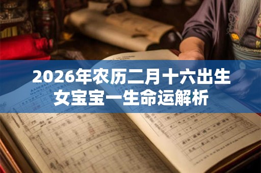 2026年农历二月十六出生女宝宝一生命运解析