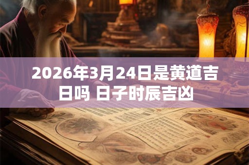 2026年3月24日是黄道吉日吗 日子时辰吉凶