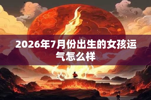 2026年7月份出生的女孩运气怎么样