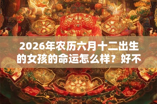 2026年农历六月十二出生的女孩的命运怎么样？好不好？