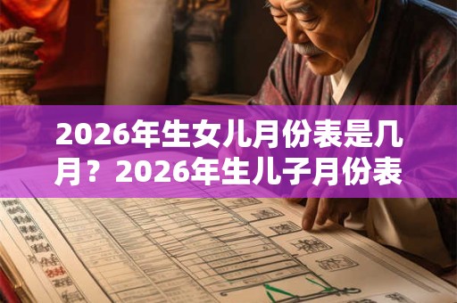 2026年生女儿月份表是几月？2026年生儿子月份表是几月？