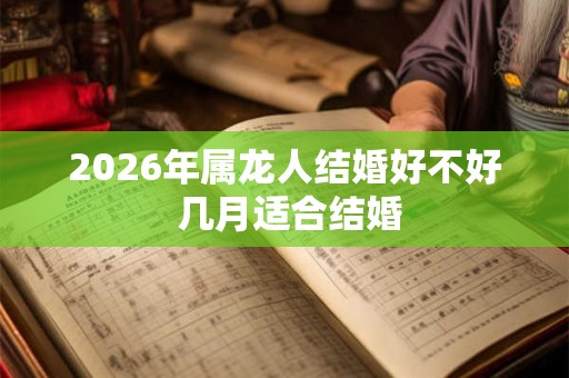2026年属龙人结婚好不好 几月适合结婚
