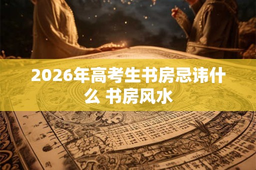 2026年高考生书房忌讳什么 书房风水
