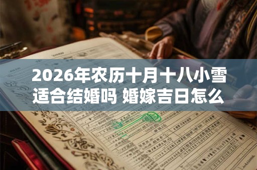 2026年农历十月十八小雪适合结婚吗 婚嫁吉日怎么选最好