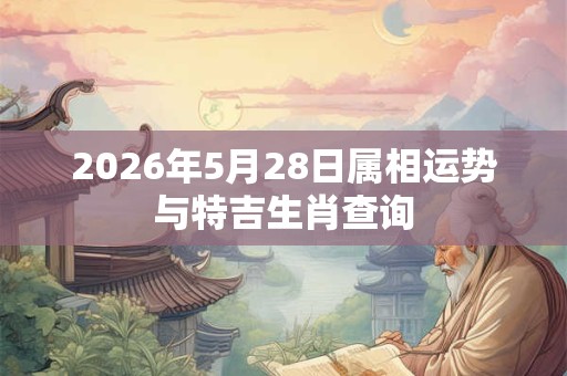 2026年5月28日属相运势与特吉生肖查询