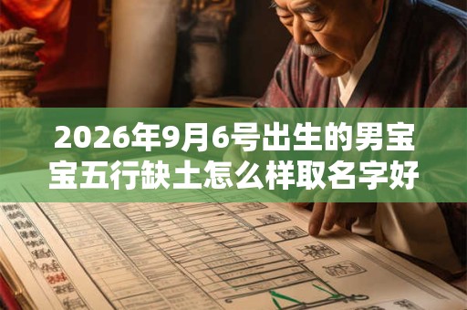 2026年9月6号出生的男宝宝五行缺土怎么样取名字好