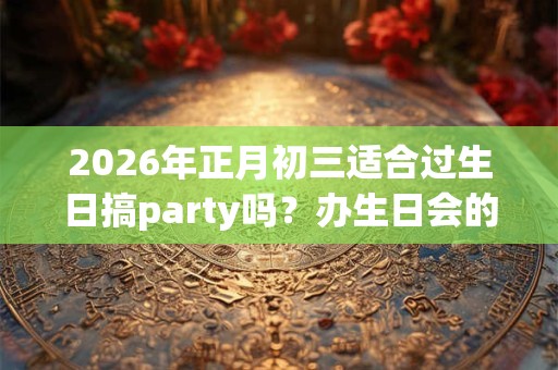 2026年正月初三适合过生日搞party吗？办生日会的讲究
