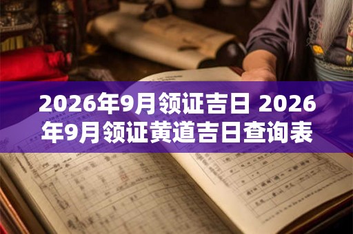 2026年9月领证吉日 2026年9月领证黄道吉日查询表