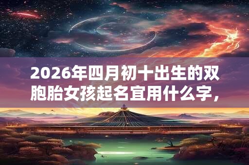 2026年四月初十出生的双胞胎女孩起名宜用什么字，五行属什么