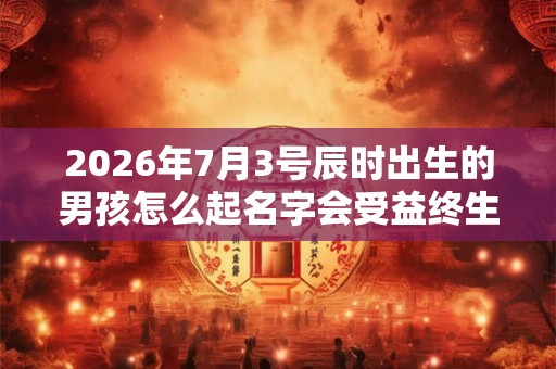 2026年7月3号辰时出生的男孩怎么起名字会受益终生