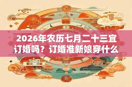 2026年农历七月二十三宜订婚吗？订婚准新娘穿什么颜色吉利