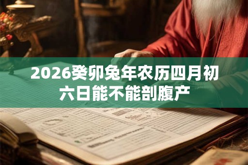 2026癸卯兔年农历四月初六日能不能剖腹产