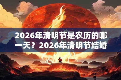 2026年清明节是农历的哪一天？2026年清明节结婚好不好？