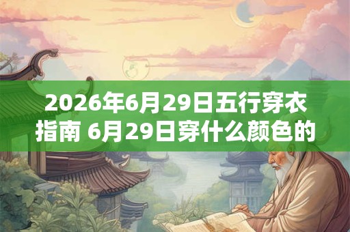 2026年6月29日五行穿衣指南 6月29日穿什么颜色的衣服
