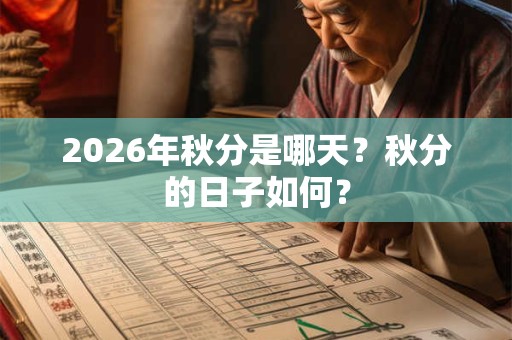 2026年秋分是哪天？秋分的日子如何？