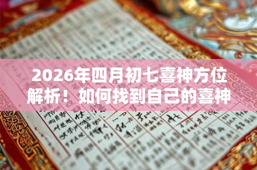 2026年四月初七喜神方位解析！如何找到自己的喜神？
