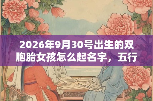 2026年9月30号出生的双胞胎女孩怎么起名字，五行属什么？