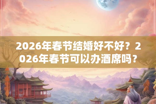2026年春节结婚好不好？2026年春节可以办酒席吗？
