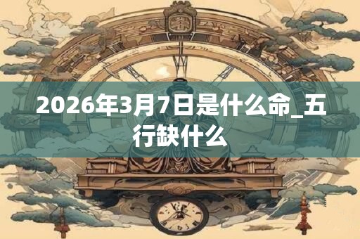 2026年3月7日是什么命_五行缺什么