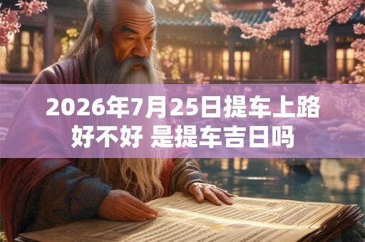 2026年7月25日提车上路好不好 是提车吉日吗