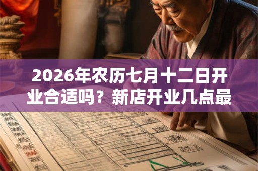 2026年农历七月十二日开业合适吗？新店开业几点最为合适？