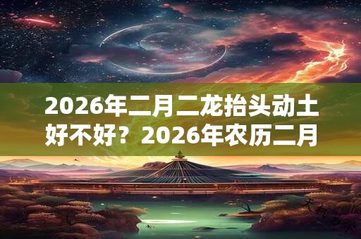 2026年二月二龙抬头动土好不好？2026年农历二月动土吉日！