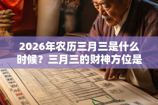2026年农历三月三是什么时候？三月三的财神方位是哪？